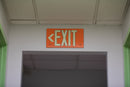 Orange Poly-Metal Single-Sided 50' Visibility 5 fc Rated Energy-Free Photoluminescent UL924 Emergency Exit Sign LED Lighting Compliant