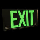 Mirrored Emergency Exit Sign, LED compliant exit sign, Alternative exit signs, energy free exit signs, Photoluminescent Exit Signs, Electric Sign Alternative, UL924 Emergency Exit Sign, Electric Exit Signs