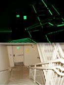Illuminating Epoxy Delivery System for Stair Edge, luminous stairwell stair edges, Best solution for NFPA Code Approved luminous Stairwell, Best solution for NFPA Code Approved luminous Stair edge, Floor Marker, Egress and Stairwell Solutions