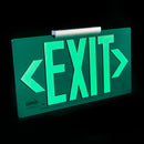 Green Poly-Metal Emergency Exit Sign, LED compliant exit sign, Alternative exit signs, energy free exit signs, Photoluminescent Exit Signs, Electric Sign Alternative, UL924 Emergency Exit Sign, Electric Exit Signs