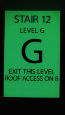 Illuminating Floor Number Sign with Braille, Illuminating Floor Number Sign with Braille, Safety Markings,  Escape Route Floor Marking, Floor Marker, Egress and Stairwell Solutions
